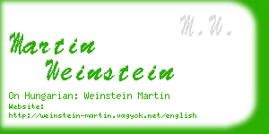 martin weinstein business card